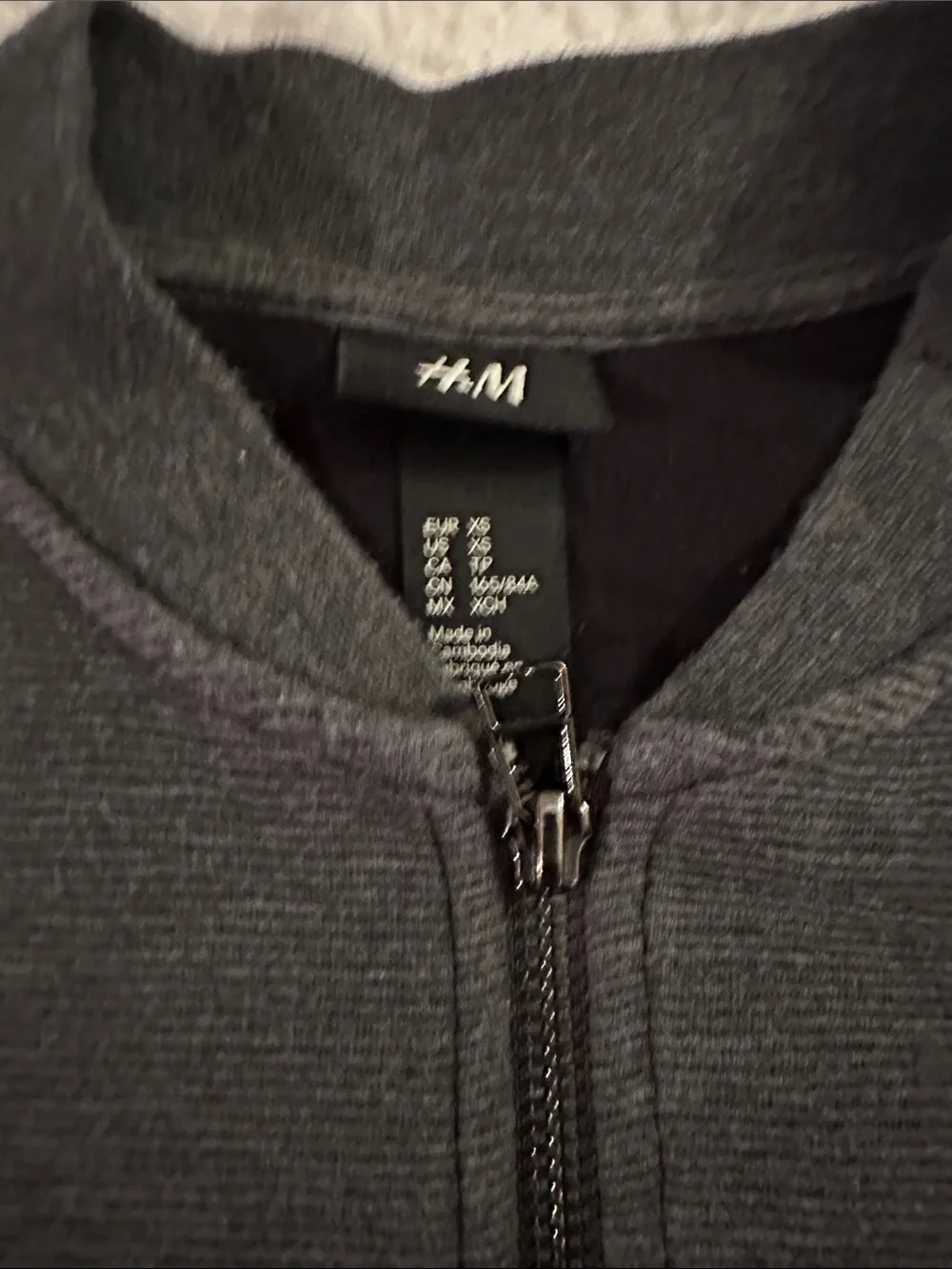 Men's H&M Charcoal Zip-Up Sweater